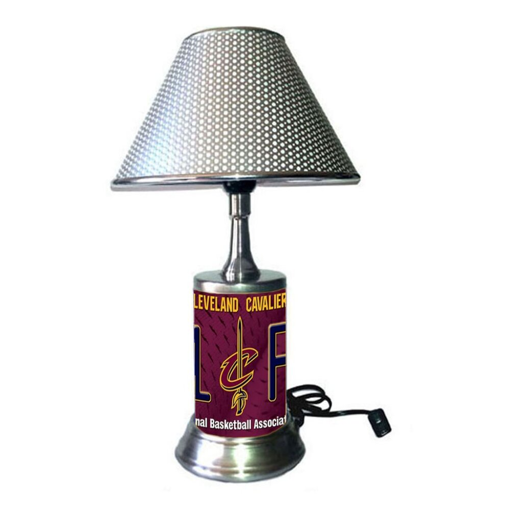 Cleveland Cavaliers table lamp with chrome finish shade